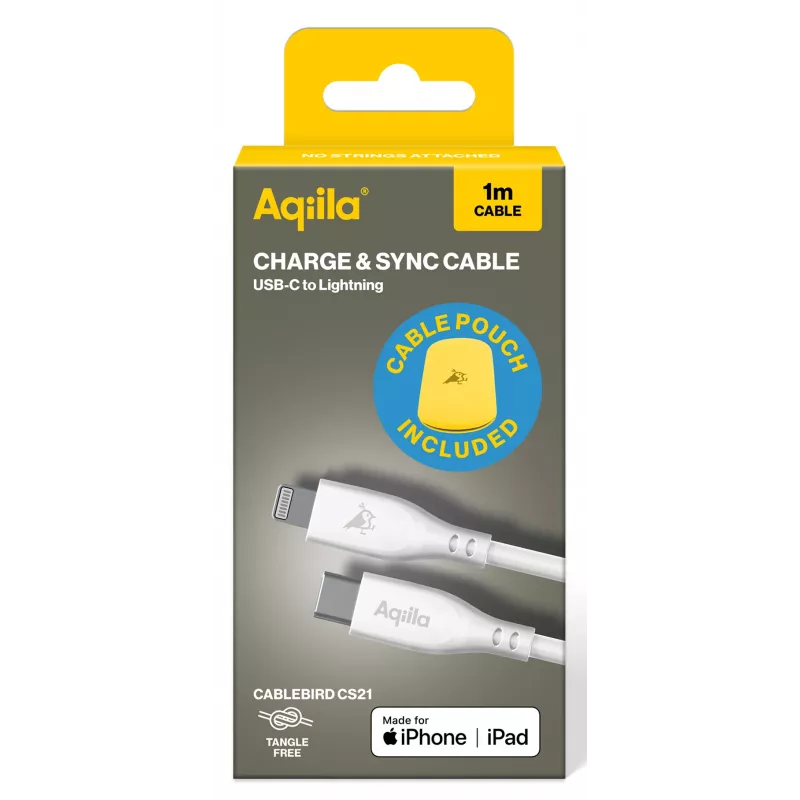 AQIILA 3SI836 cavo di ricarica e sincronizzazione USB-C a Lightning 1m AQCBPBIC3SI836