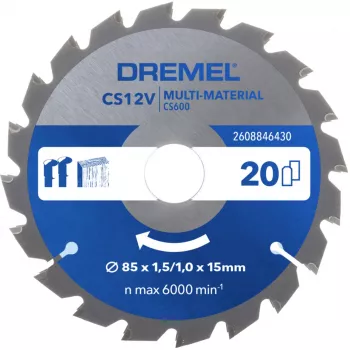 Dremel lama circolare multi-materiale 85mm CS600 (2608846430)