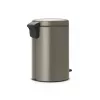 Brabantia NewIcon pattumiera a pedale 12L, Platinum