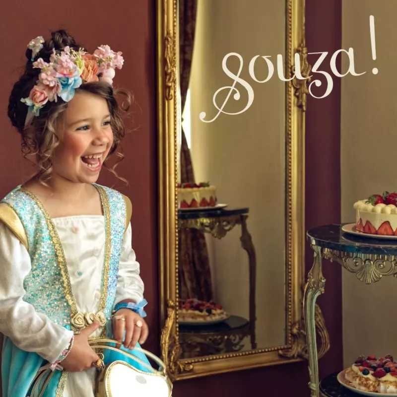 Souza! Prinzessin Josephina vestito costume per bambina 3-4 anni - rosa/oro rosa
