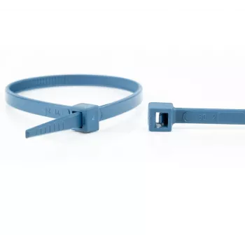 WKK 15032671 fascette blu rilevabili ai metal detector 100 mm x 2,5 mm, confezione da 100