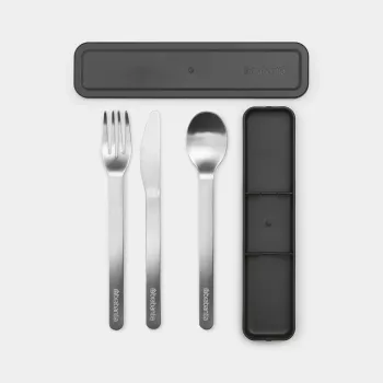 Brabantia Make & Take set posate portatile, grigio scuro