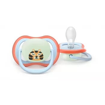 Philips Avent Ultra Air Night ciuccio 0-6 mesi, confezione da 2, luminoso al buio, neutro
