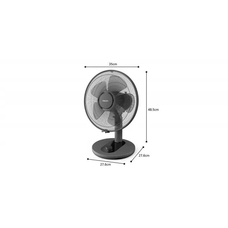 PHILIPS Serie 1000 ventilatore da tavolo 25 cm nero