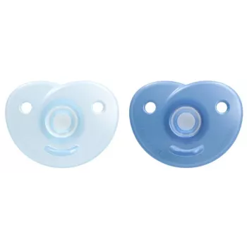 Philips Avent Soothie ciuccio in silicone con scudo in silicone, 0-6 mesi, confezione da 2