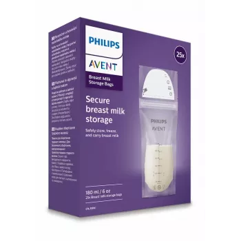 Philips AVENT sacchetti per conservazione latte materno 180 ml, confezione da 25