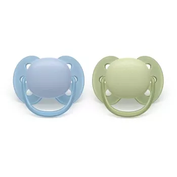Philips Avent Ultra Soft ciuccio 0-6 mesi, neutro, confezione da 2