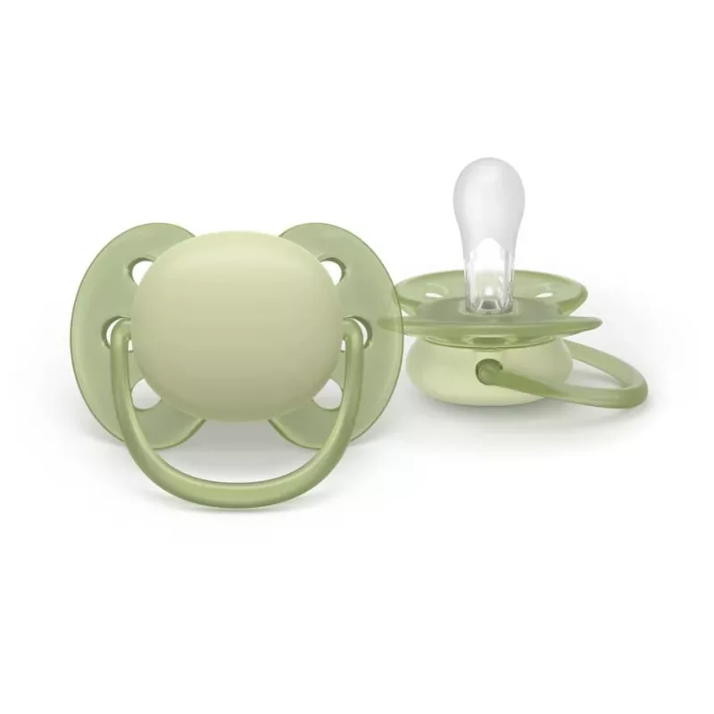 Philips Avent Ultra Soft ciuccio 0-6 mesi, neutro, confezione da 2