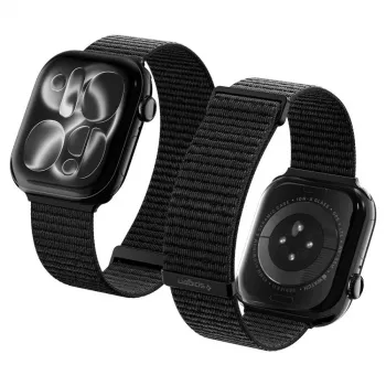 Spigen WBF01 cinturino per Apple Watch 8/9/10/11/SE/Ultra (44/45/46/49 mm), nero