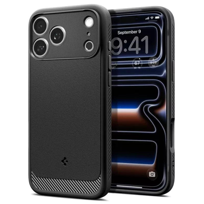 Spigen Rugged Armor Mag custodia MagSafe per iPhone 18 Pro Max / 17 Pro Max nero opaco