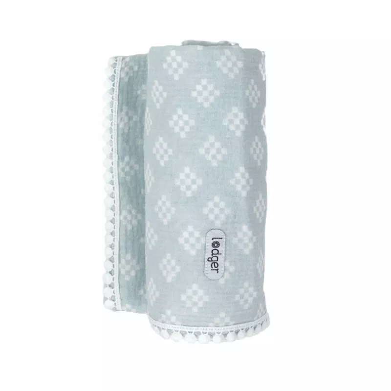 Lodger Swaddle Tribe fascia in mussola di cotone 120x120 cm Ice Flow