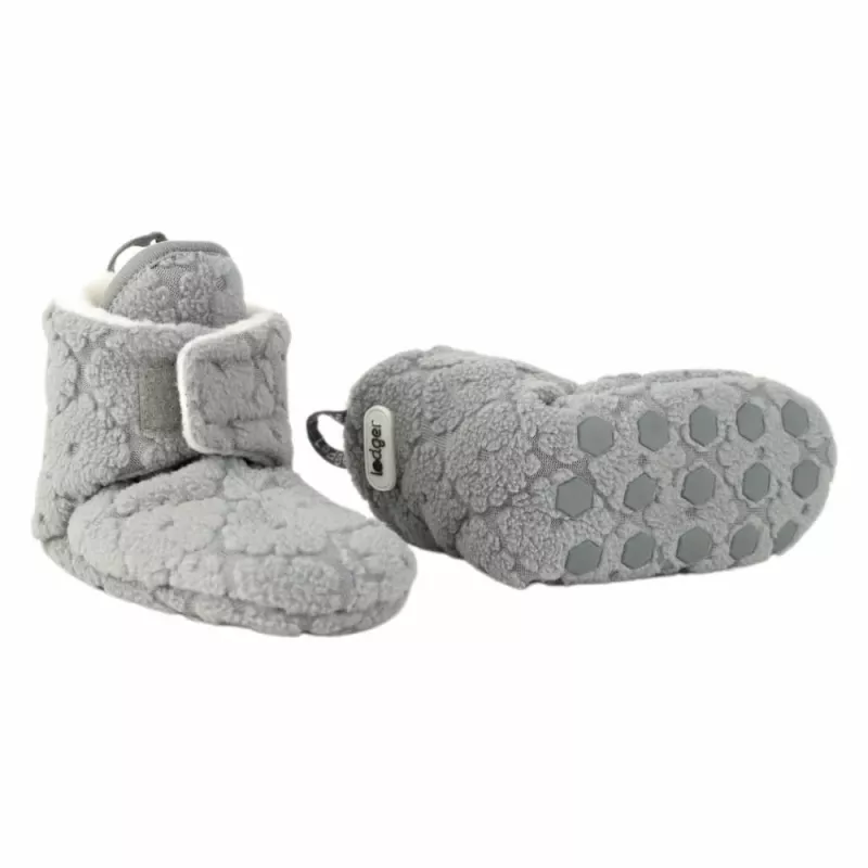 Lodger Slipper Folklore Fleece pantofole per neonato, Drizzle, 12-18 mesi