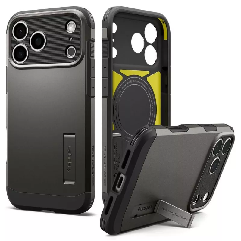 Custodia Spigen Tough Armor T MagSafe per iPhone 17 Pro / 18 Pro - Gunmetal