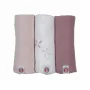 Panno fasciatoio in cotone Lodger Swadler Solid Matcha, rosa, 70x70 cm, 3 pezzi