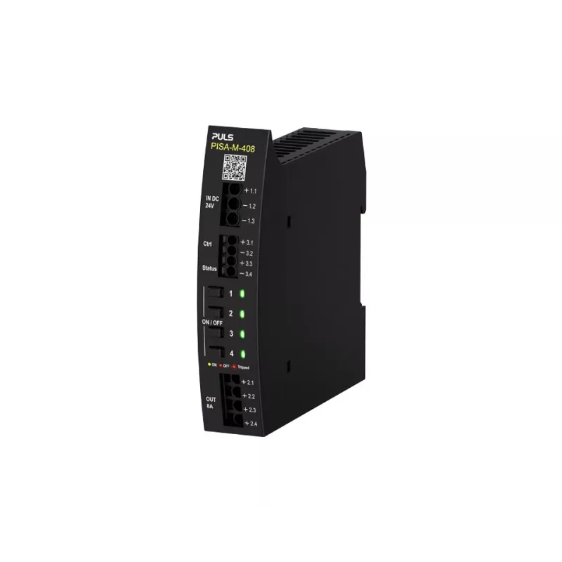 Modulo di protezione selettivo PULS PISA-M-408, 4 canali, 24VDC, 40A, guida DIN