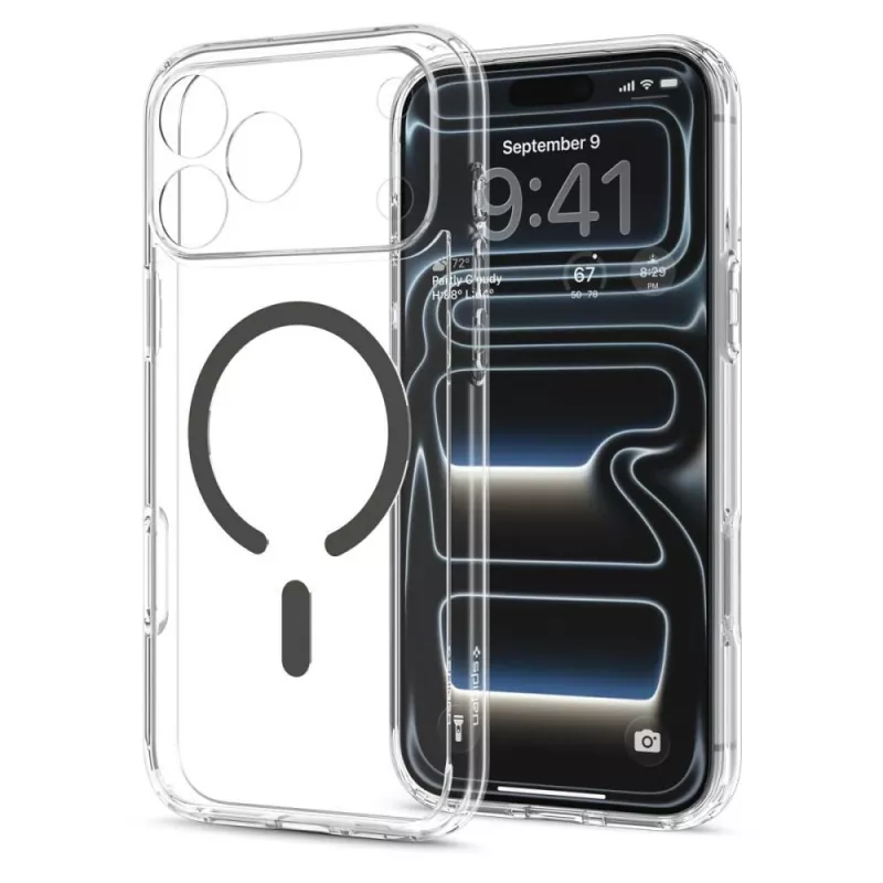 Custodia Spigen Ultra Hybrid MagSafe per iPhone 17 Pro Max / 18 Pro Max - trasparente/grafite