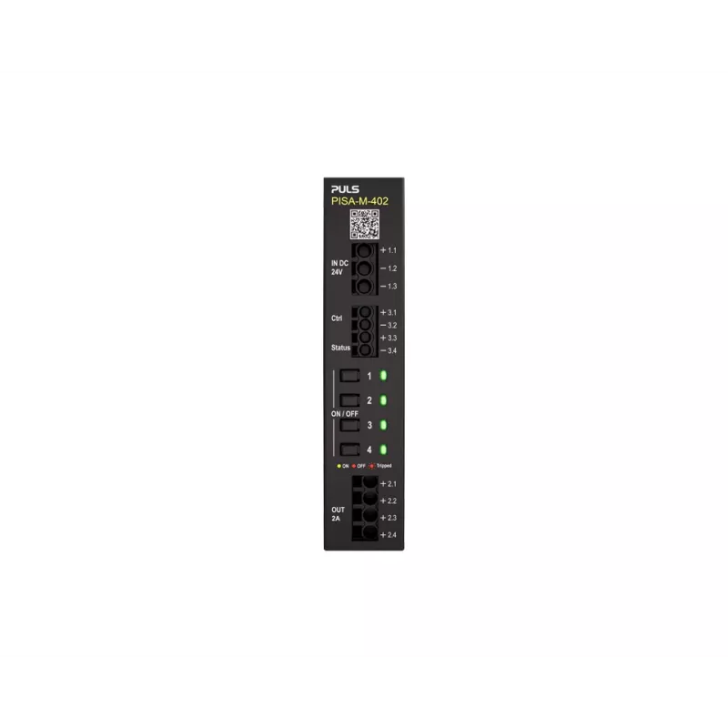 PULS PISA-M-402 interruttore elettronico di protezione, 4 canali, 24 VDC, 8 A per canale, guida DIN
