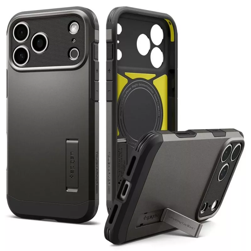 Custodia Spigen Tough Armor T MAG MagSafe per iPhone 18 Pro Max / 17 Pro Max - gunmetal