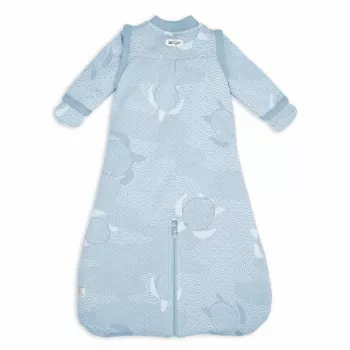 Lodger Hopper Matcha Turtle sacco nanna per neonato con maniche rimovibili, Blue Fogg, 50/62