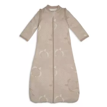 Lodger Hopper Matcha Turtle sacco nanna per neonato con maniche rimovibili, beige, 68-80 cm