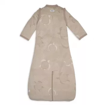 Lodger Hopper Matcha Turtle sacco nanna per neonato con maniche rimovibili, beige, 68-80 cm