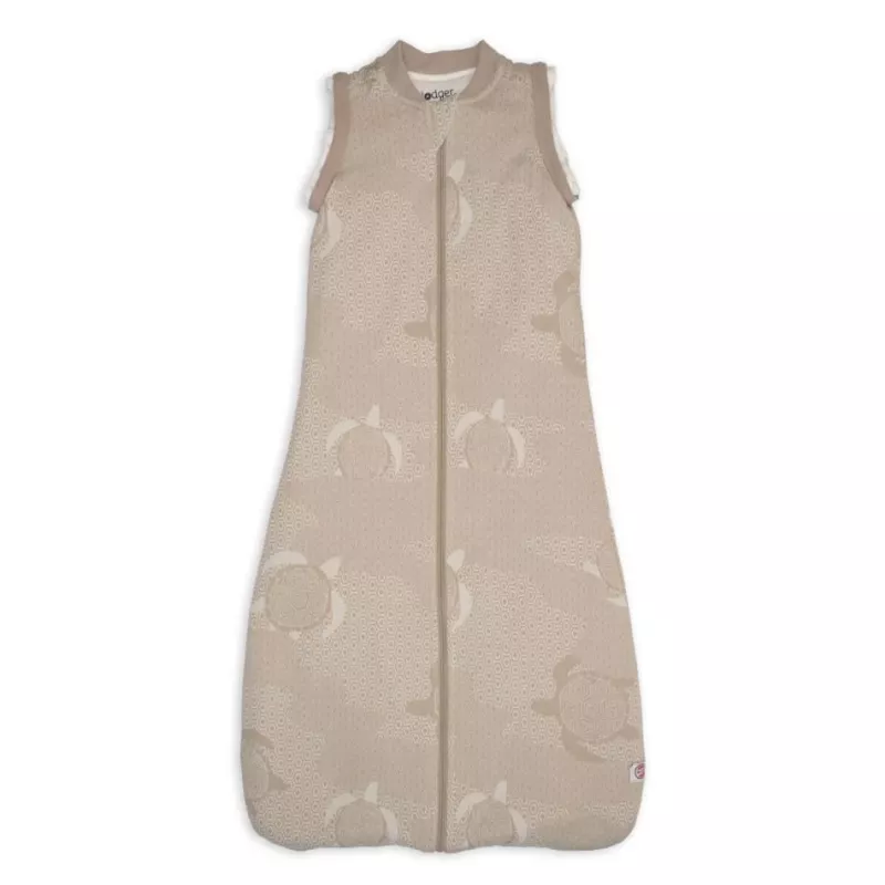 Lodger Hopper Matcha Turtle sacco nanna per neonato con maniche rimovibili, beige, 68-80 cm