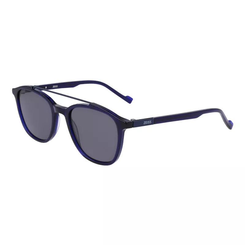 ZEISS uomo ZS22518S-415 occhiali da sole rettangolari, nero/grigio, 52-20-145