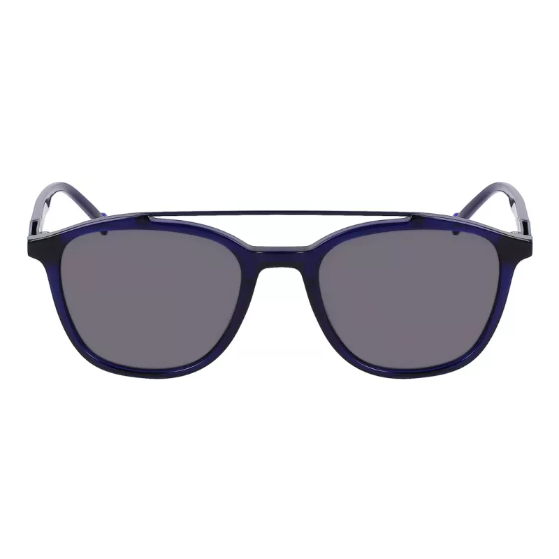 ZEISS uomo ZS22518S-415 occhiali da sole rettangolari, nero/grigio, 52-20-145