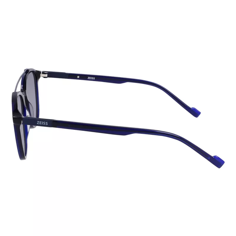 ZEISS uomo ZS22518S-415 occhiali da sole rettangolari, nero/grigio, 52-20-145