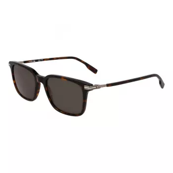 Lacoste uomo L6035S-230 occhiali da sole rettangolari, montatura havana, lenti marroni, 53mm