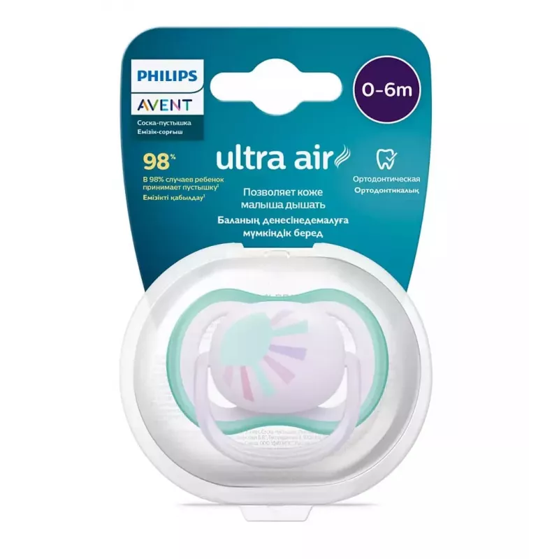 Philips Avent Ultra Air Deco Ciuccio 0-6 mesi, femmina, confezione da 1