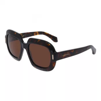 Ferragamo SF2068SE-242 Occhiali da sole donna cat-eye, Havanna/Marrone Gradient, 54mm