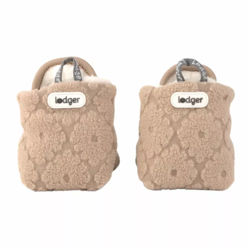 Lodger Slipper Folklore Fleece Scarpine neonato, Beige, 12-18 mesi