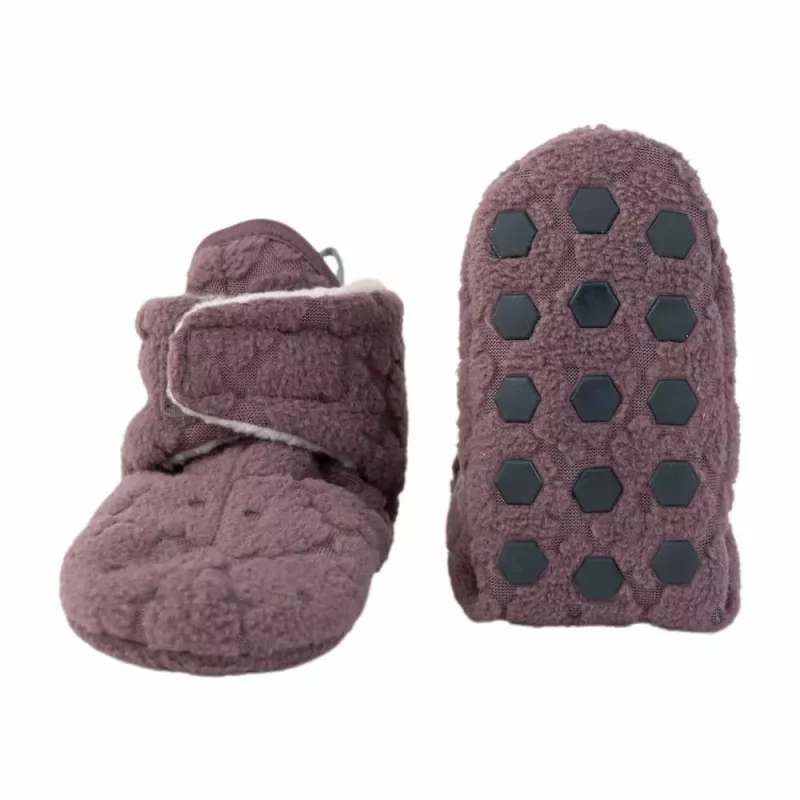 Lodger Slipper Folklore Fleece Scarpine neonato, Mauve, 6-12 mesi