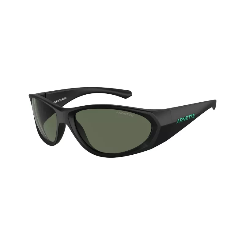 Arnette AN4342 Occhiali da sole rettangolari, nero opaco/grigio, 62-17-125 mm AN4342-275871