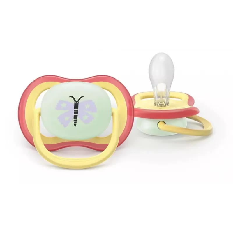 Philips AVENT Ultra Air Night Ciuccio 0-6 mesi, confezione da 2, luminoso al buio