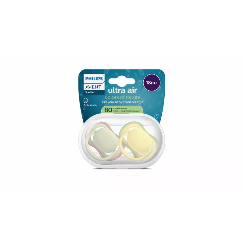 Philips Avent Ultra Air Ciuccio 18+ mesi, confezione da 2, neutro