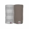 Lodger Swaddler Solid Matcha Mussola in mussolina di cotone, Birch/Buffalo, 110x110 cm, confezione da 2