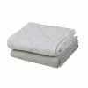 Lodger Swadler Solid Matcha Mussola in cotone, Peppermint/Blue Fogg, 110x110 cm, confezione da 2