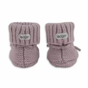 Lodger Slipper Merino Wool Scarpine neonato, rosa, 0-6 mesi