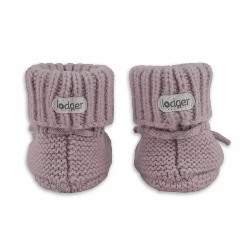 Lodger Slipper Merino Wool Scarpine neonato, rosa, 0-6 mesi