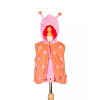 Souza! Daisy Coccinella Gilet costume senza maniche per bambini di 2 anni, rosso con pois neri, chiusura a velcro, certificato CE