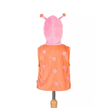 Souza! Daisy Coccinella Gilet costume senza maniche per bambini di 2 anni, rosso con pois neri, chiusura a velcro, certificato CE