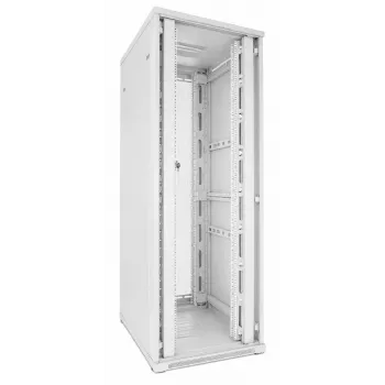 DSIT Armadio rack 47U 19 pollici, doppie porte perforate anteriore e posteriore, bianco, 800x1000x2200 mm (DS8047DD-W)