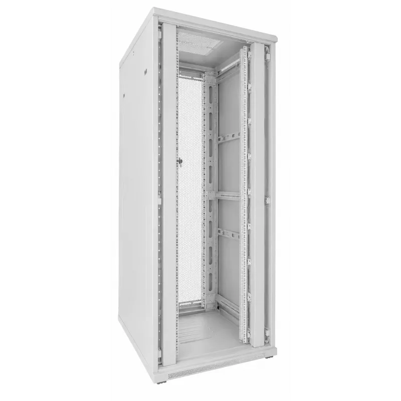 DSIT Armadio rack 42U 19 pollici, doppie porte perforate anteriore e posteriore, bianco, 800x1000x2000mm (DS8042DD-W)