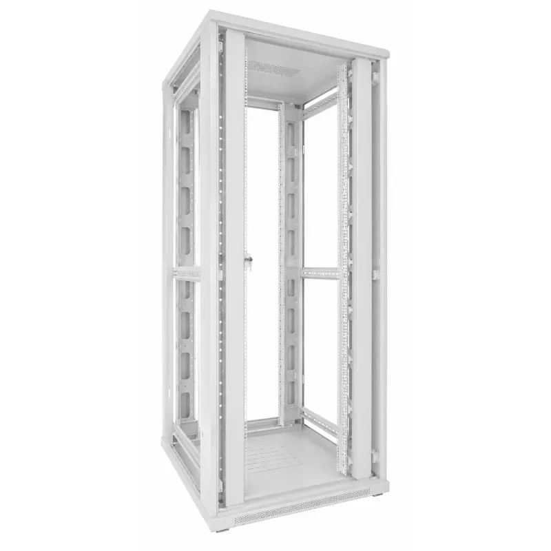 DSIT Armadio rack 42U 19 pollici, doppie porte perforate anteriore e posteriore, bianco, 800x1000x2000mm (DS8042DD-W)