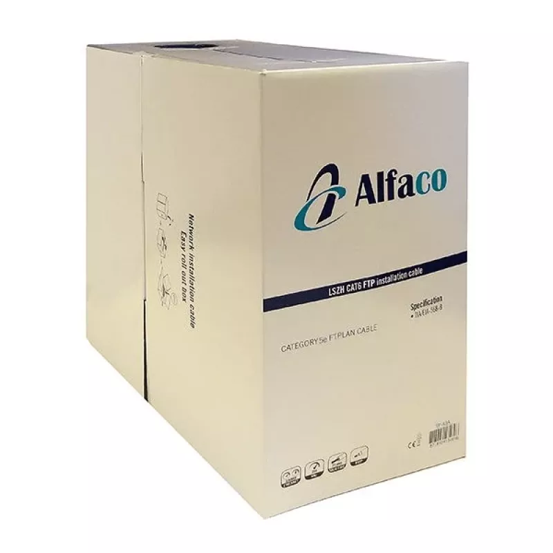 DSIT Alfaco Cavo di rete Cat5e F/UTP Solid Core 305m rotolo grigio LSZH Eca