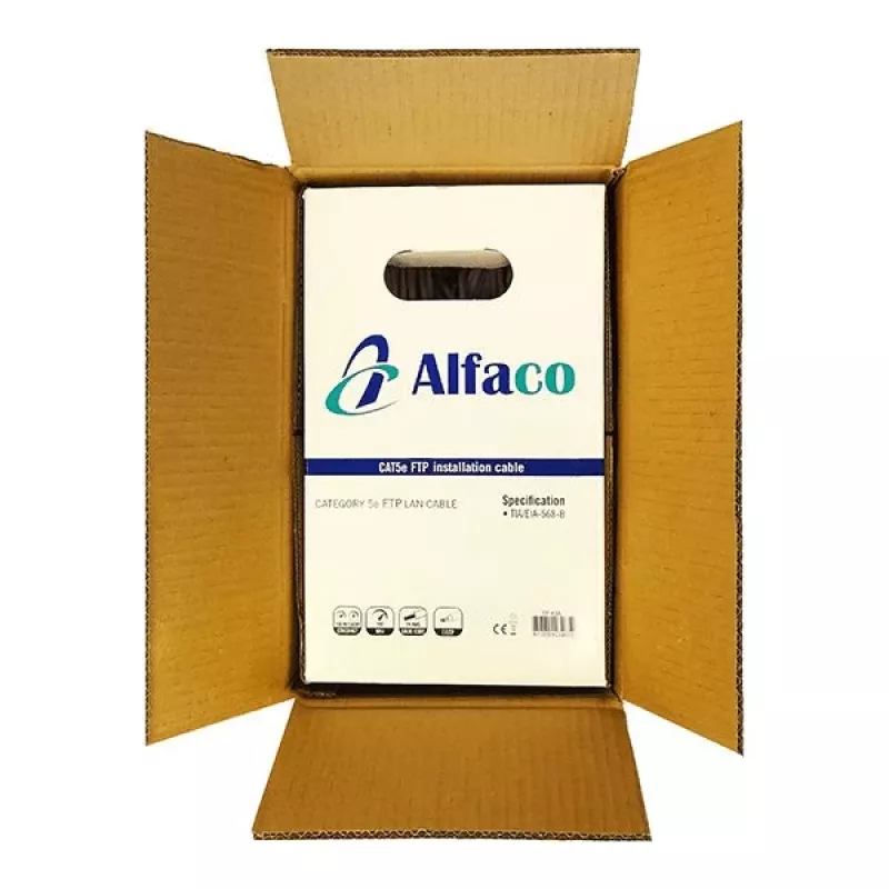 DSIT Alfaco Cavo di rete Cat5e F/UTP Solid Core 305m rotolo grigio LSZH Eca