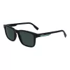 Lacoste Occhiali da sole uomo L997S-1 rettangolari, nero/grigio, 54 mm