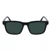 Lacoste Occhiali da sole uomo L997S-1 rettangolari, nero/grigio, 54 mm